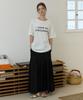Opeundoeoseutyudio Embroidery Flare Skirt Black