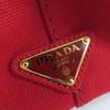 Ausgezeichnete PRADA Handtasche Canapa Dreieck Mit Logo 2-Wege Canvas Tragetasche 1BG439 Gebraucht
