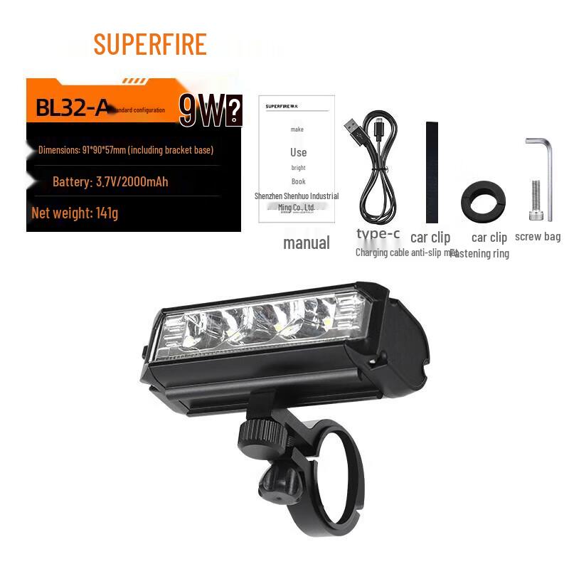 SupFire BL32-A Rechargeable LED Bicycle Front Light