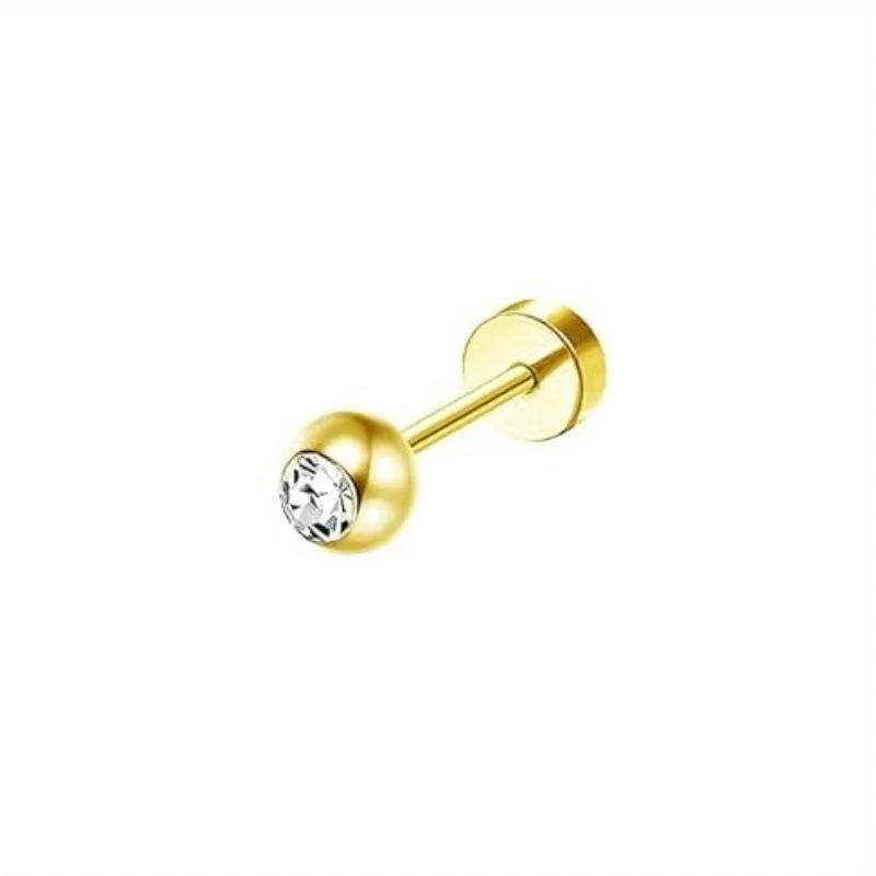 Bobisty 1Piece Earrings for Women Men Stainless Steel Tiny Cartilage Star Moon Heart Elegant Cartilage Piercing Jewelry