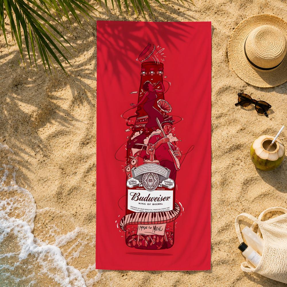 Asciugamano B-Budweisers in Microfibra Ultrafine, Asciugatura Rapida, Assorbente, per Spiaggia, Nuoto, Vacanze