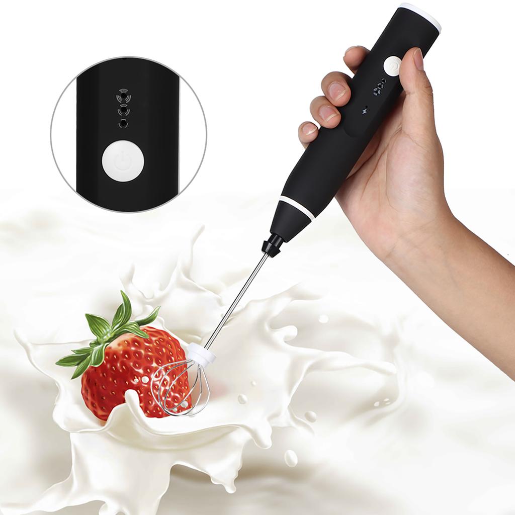 Electric Automatic Egg Beater Mixer Milk Frother 3 Speed Adjustable Blender with USB Charging