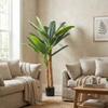 Artificial Banana Tree 150 Cm Decorative Artificial Plant With Pot And 2 Trunks For Home Office Living Room Green