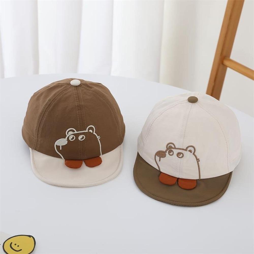 Quick Dry Cartoon Bear Baby Hat Casual Kids Peaked Caps Fashion Newborn Sun Hat  Beach