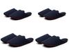 Washable Canvas Cotton Indoor Slippers for Set of 2 and 2 [MOON ROOM] Guests, 4, Men's Women's