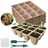 10/50pcs Seed Starter Tray Plants Growing Tray Degradable Seedling Germination Starter Tray for Flower Vegetable Garden Supplies
