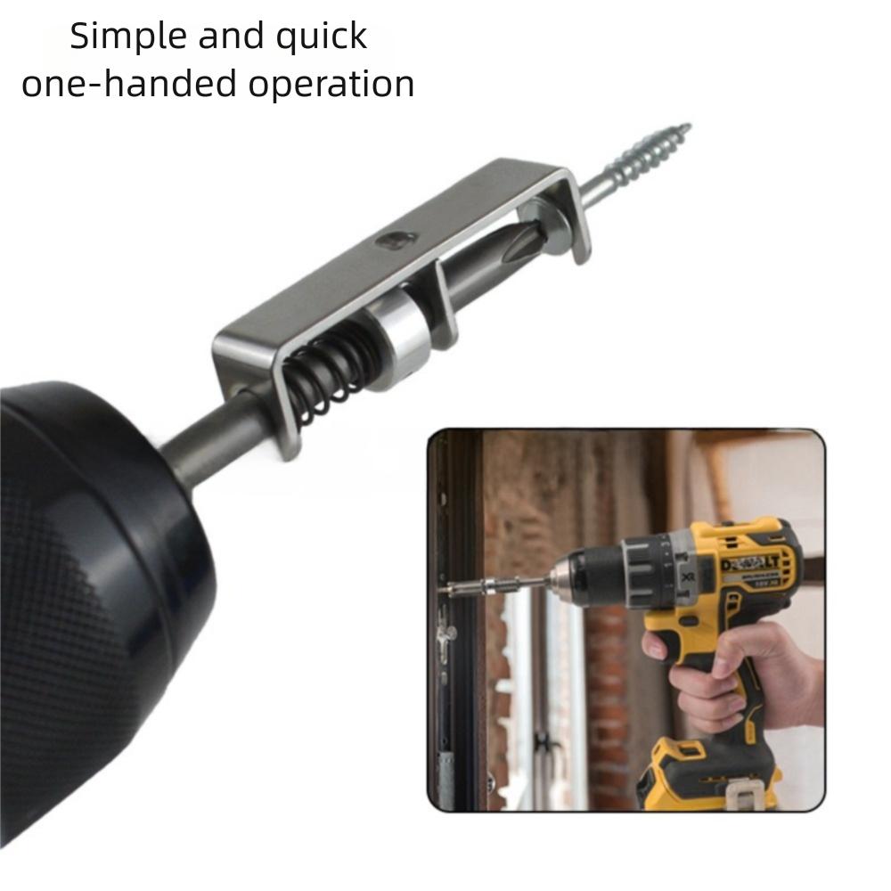 Safety Screw Fixation Drill Bit Spring Positioning Anti Drop Screw Holder Bit for Electricians Mechanics DIY Power Tools
