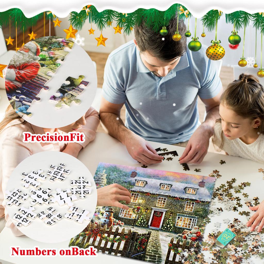 Creative 24 Boxes Of Puzzle  Red Christmas 24 Days Surprise Guessing Music  Small Gift
