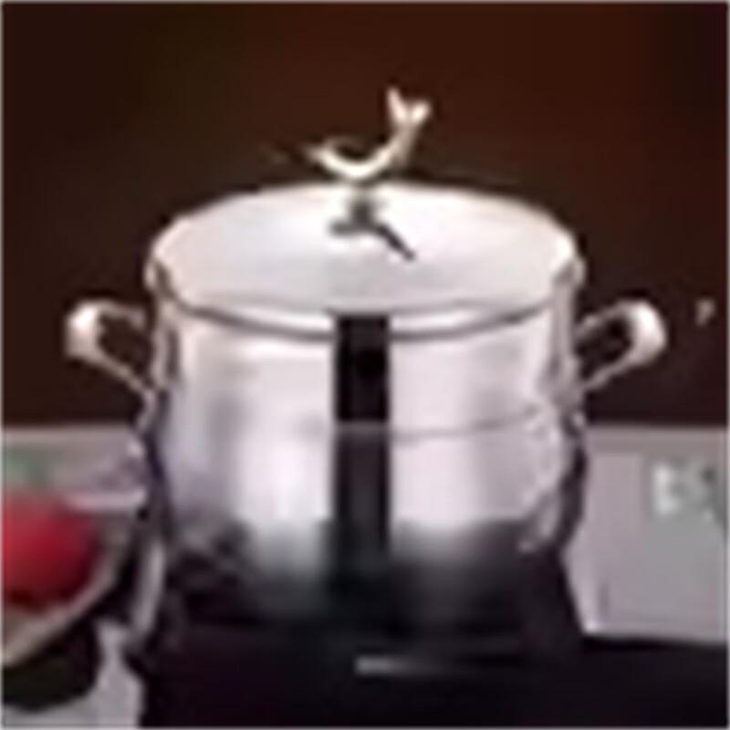 ZISIZ 24cm Thickened 304 Stainless Steel Steamer and Soup Pot