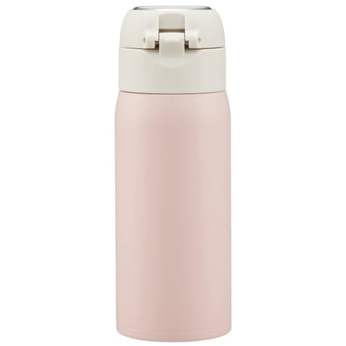 Skater Straw Mug, Dusky Pink, 350ml, Insulated Stainless Steel Water Bottle, One-Touch Open, STOT3ST-A