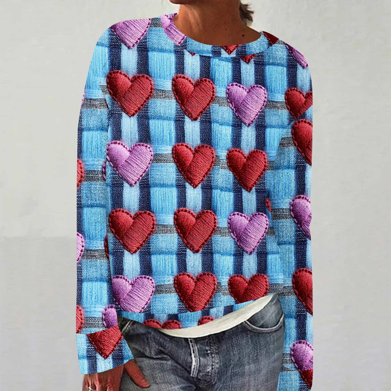 

Женский модный повседневный свитер с круглым вырезом и длинным рукавом с милым принтом из шерстяной вязки XL красный