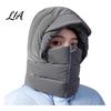 3-in-1 Scarf Mask Hat Women Winter Balaclava Hat, Wind-Resistant Zipper Face for Cold Silk Floss Thermal Weather, Hooded Scraf Outdoor Ski Cycling