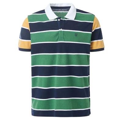 Salsa Jeans Regular Riscas Contrast Stripes Short Sleeve Polo