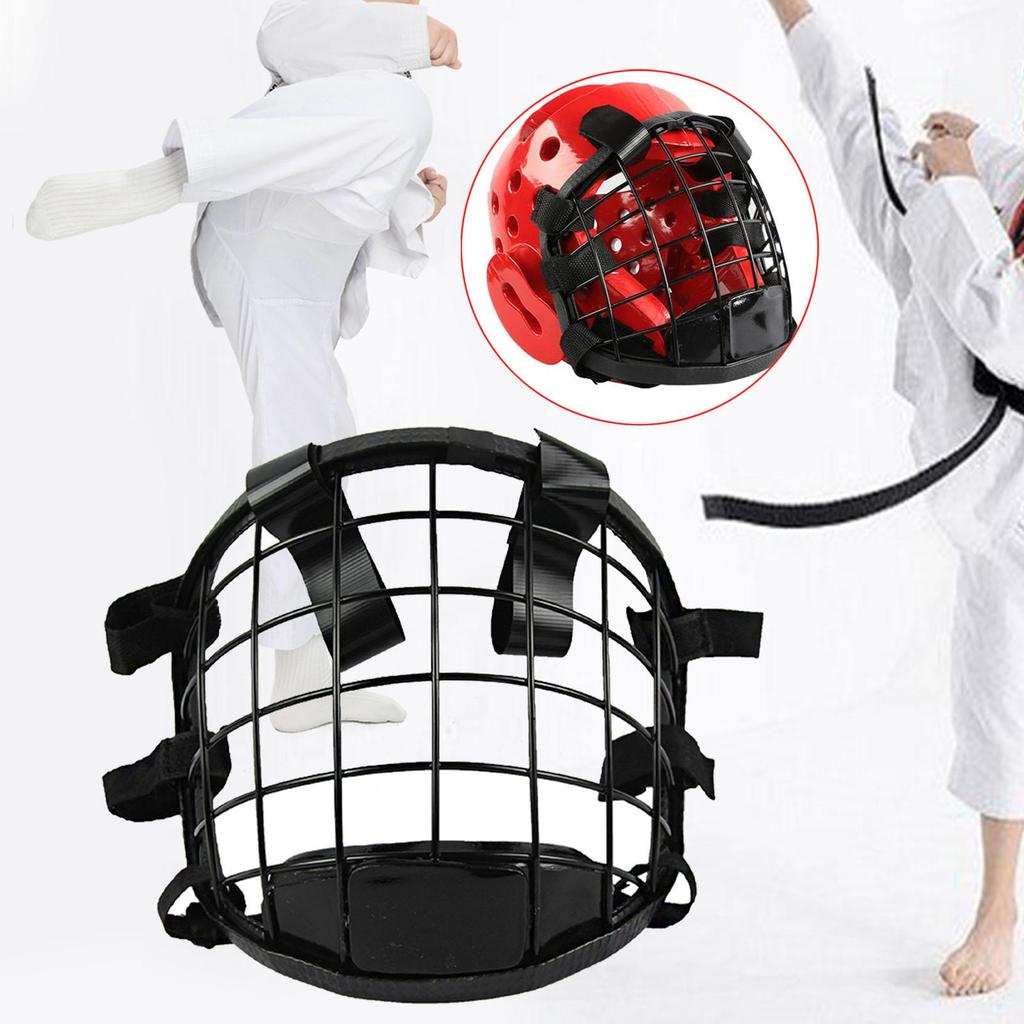 Kids Taekwondo Face Guard Metal Protective Helmet Cage Training Equipment for Karate Combat Sports