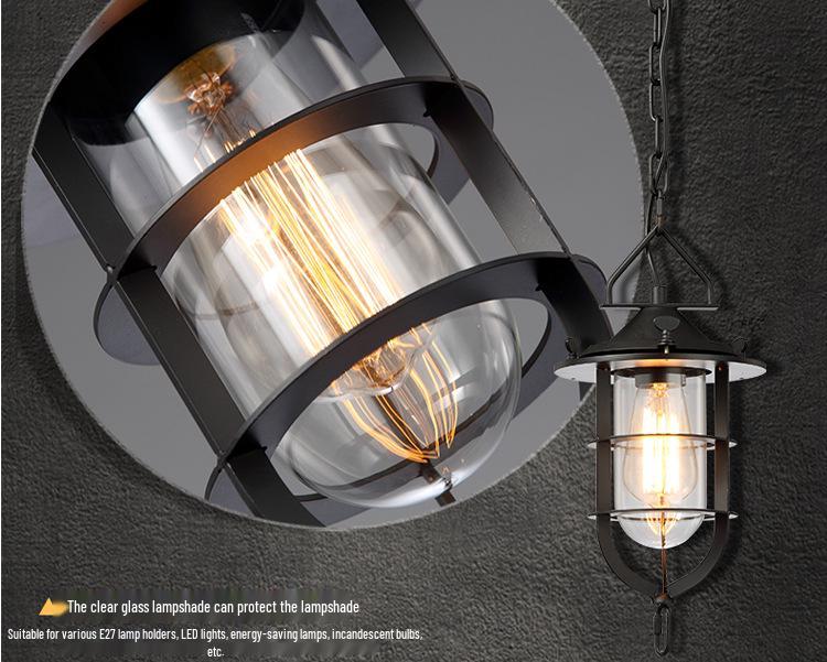 Vintage Industrial Iron Birdcage Pendant Light for Restaurants & Dining