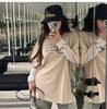 AC1996 Retro Distressed Letter Print Unisex Loose-Fit T-Shirt