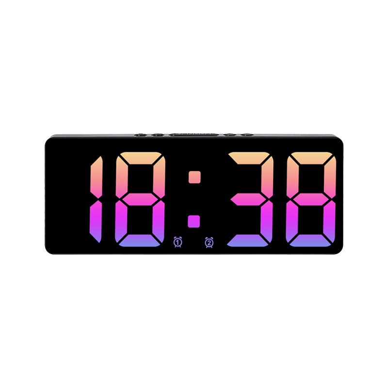 New Two-set Alarm Clock Simple Clock Large Screen Digital Clock Bedroom Bedside Clock Korean Style Fashion Clock