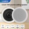 6 Inch 8 Ohm Ceiling Speaker Full Range Stereo Sound High Fidelity Sound Quality Passive Speakers Home Background Music System