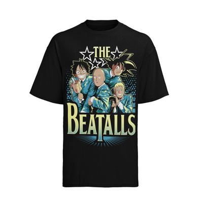 The Beatles Parodia Goku Saitama Ruffy Naruto T-Shirt da Uomo Cotone