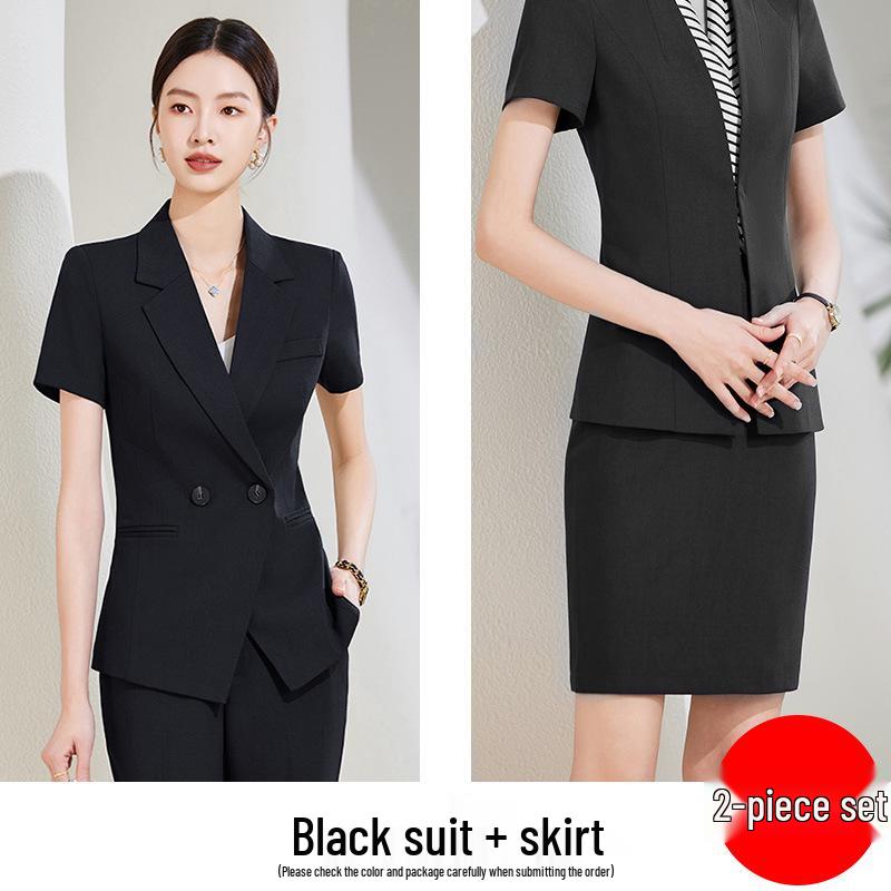 Damski garnitur blezerowy w stylu koreańskim z wyższej półki do profesjonalnego i casualowego noszenia latem
