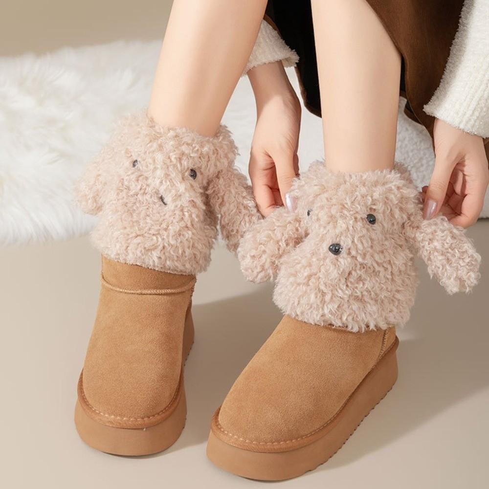 Spicy Girls Puppy Leg Warmers JK Plush Boots Cover Fashion Dog Ears Foot Cover Women