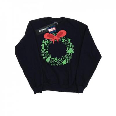 Womens/Ladies Avengers Christmas Wreath Sweatshirt
