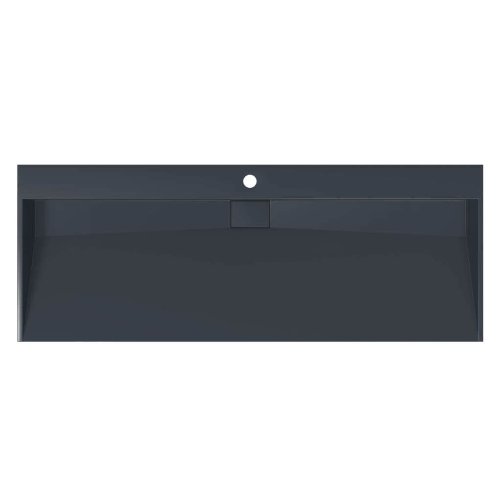 Vidaxl Sink, 120X46X11 Cm, Mineral Composite/Marble, Anthracite