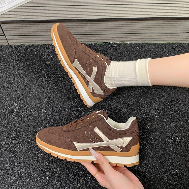 Forrest Gump Shoes Women's 2025 Autumn New Versatile Retro Platform German Training Shoes Sports Leisure Fashion Jogging Women's Shoes