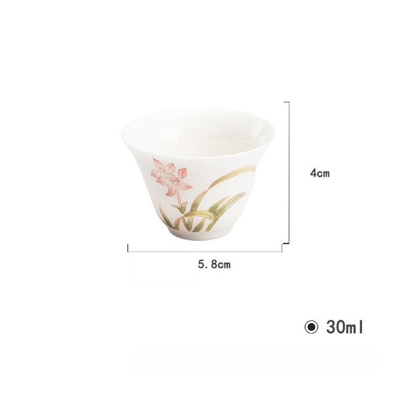 Handmade Ceramic Teacups Floral Porcelain Tea Bowls Retro Twa Cup Chinese Kung Fu Teacup Household Teaware Drinkware Master Cup