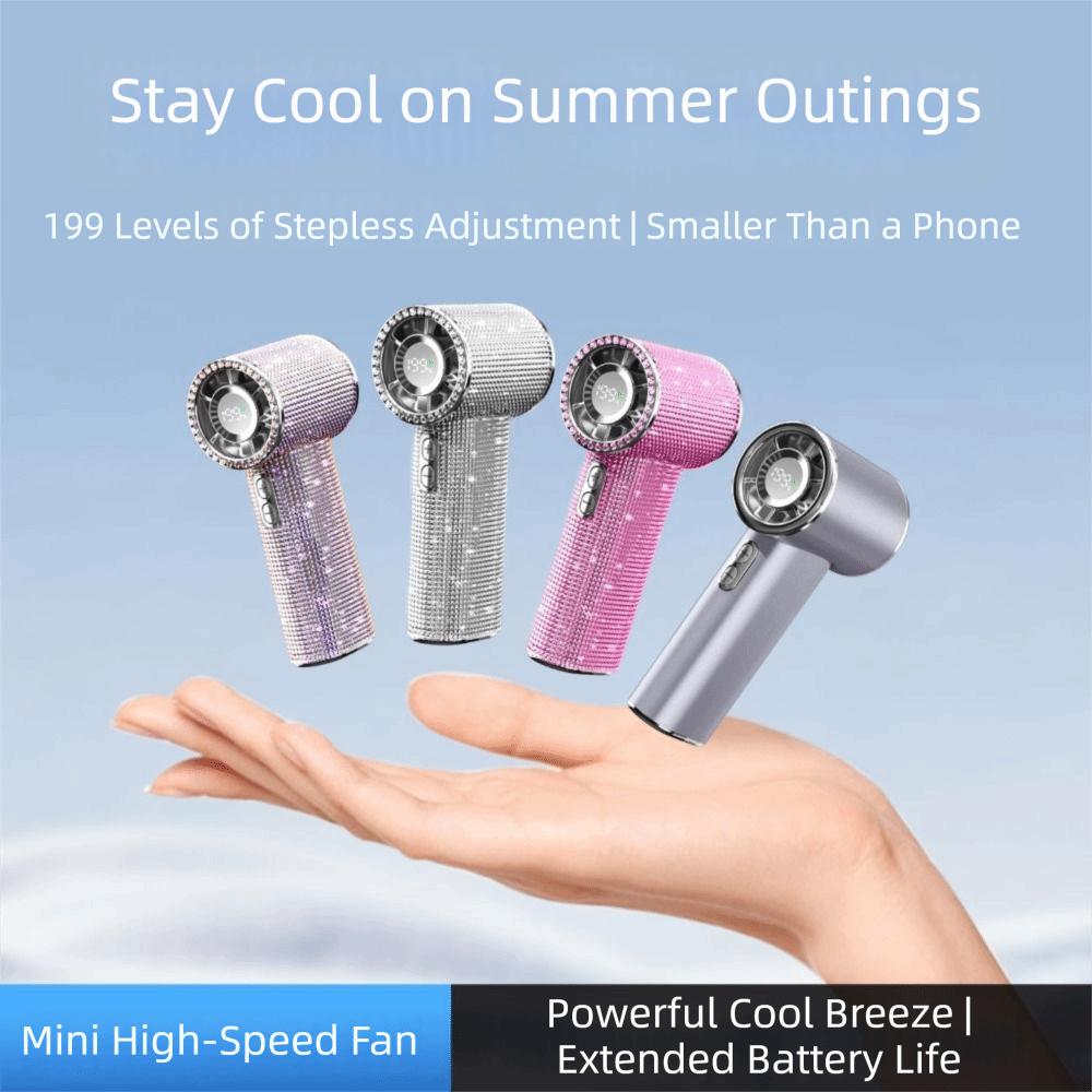 Small Size Mini Cooling Fan Long-Lasting Portable Hand Fan Cute Bladeless Personal Fan Travel Use