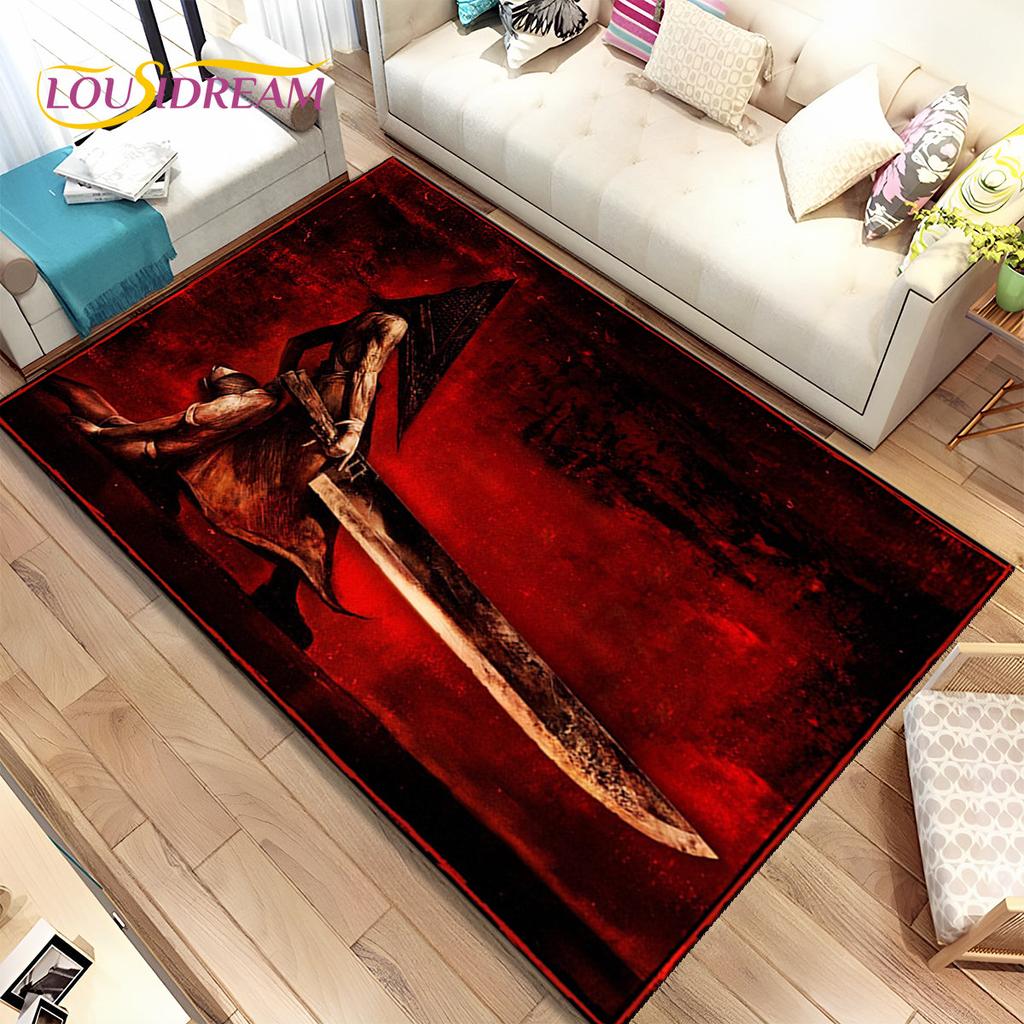Silent Hill Horror Movie Games Area Rug,Carpet Rug for Living Room Bedroom Sofa Doormat Decoration, Kid Play Non-slip Floor Mat