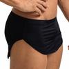 Men Sides Split Press Button Crotch Boxer Briefs Elastic Waistband Quick-Drying Athletic Shorts for Gym Fitness Cycling Running