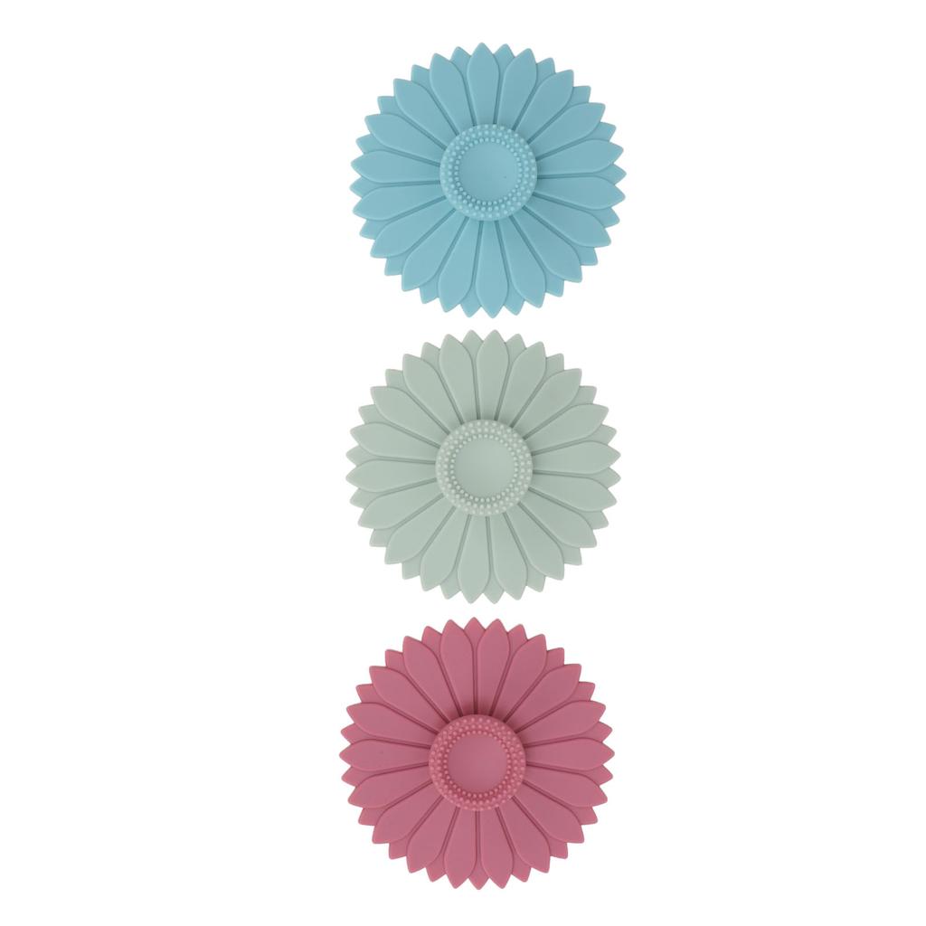 3pcs Silicone Cup Covers Anti Dust Colorful Universal Airtight Seal Reusable Flexible Mug Covers for Office Home