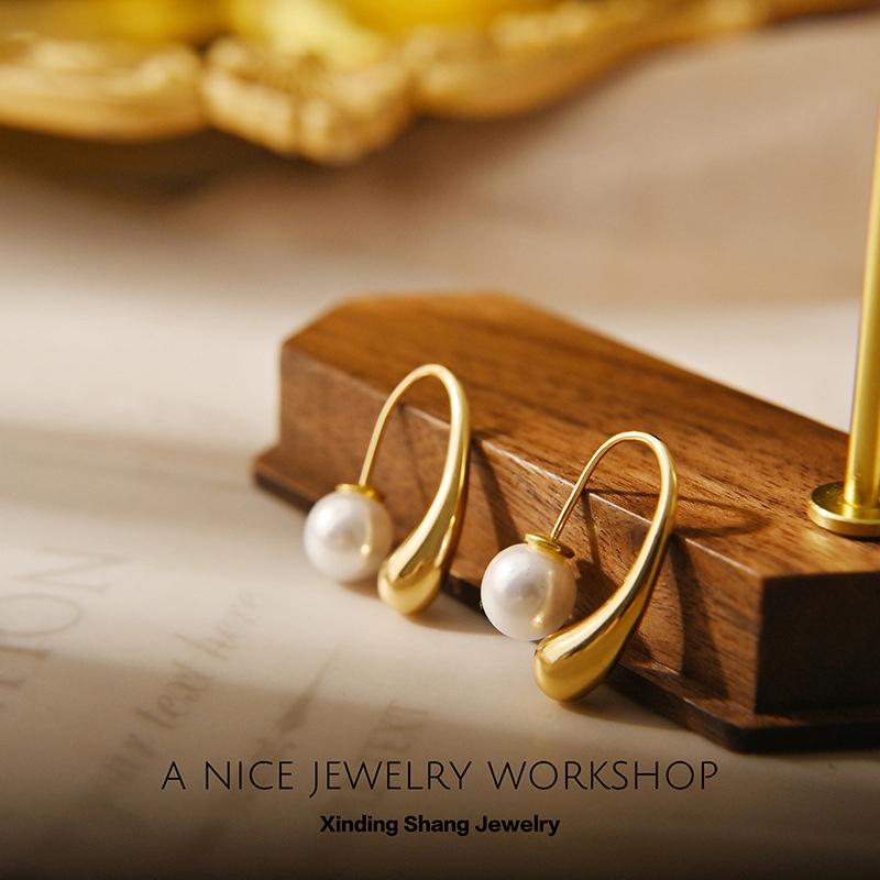 Trend Unique Design Elegant Exquisite Light Luxury Pearl Earring Women Jewelry Party Premium Gift