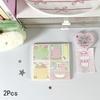 2Pcs Cute Kawaii Puppy Non Stick Sticky Notebook Simple Cartoon Notepad Stationery Index Tab Check List To Do Planner Stationery
