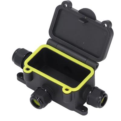 Elektrische Anschlussdose IP68 Wasserdicht 4-Wege-Verteilerdose 450V Kunststoff-Stromkabelbox für Außen-LED-Landschaftsbeleuchtung