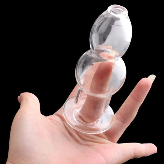 Effective Prostate Toy Smooth Fast Adaptation Rounded Tip Transparent Butt Plug Sex Toy for Bedroom