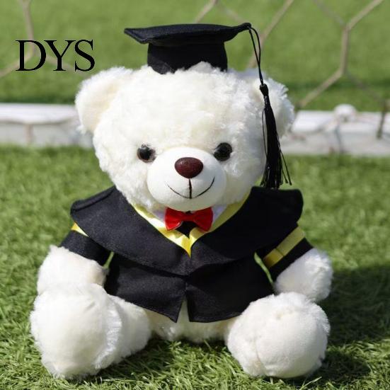 Elegant Gift Bag Stuffed Bear Personalized Graduation Gifts 2026 for Her, Cute Teddy with Embroidered Gown Award And Cap, Soft Plush Mascot
