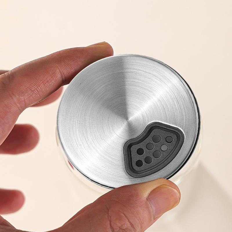 200/300/500 ml Vysokoborosilikátové sklo Nádoba na koření Sůl Sezam Pevné koření Uzavíratelná láhev Pepř Kořenka s otočným víčkem