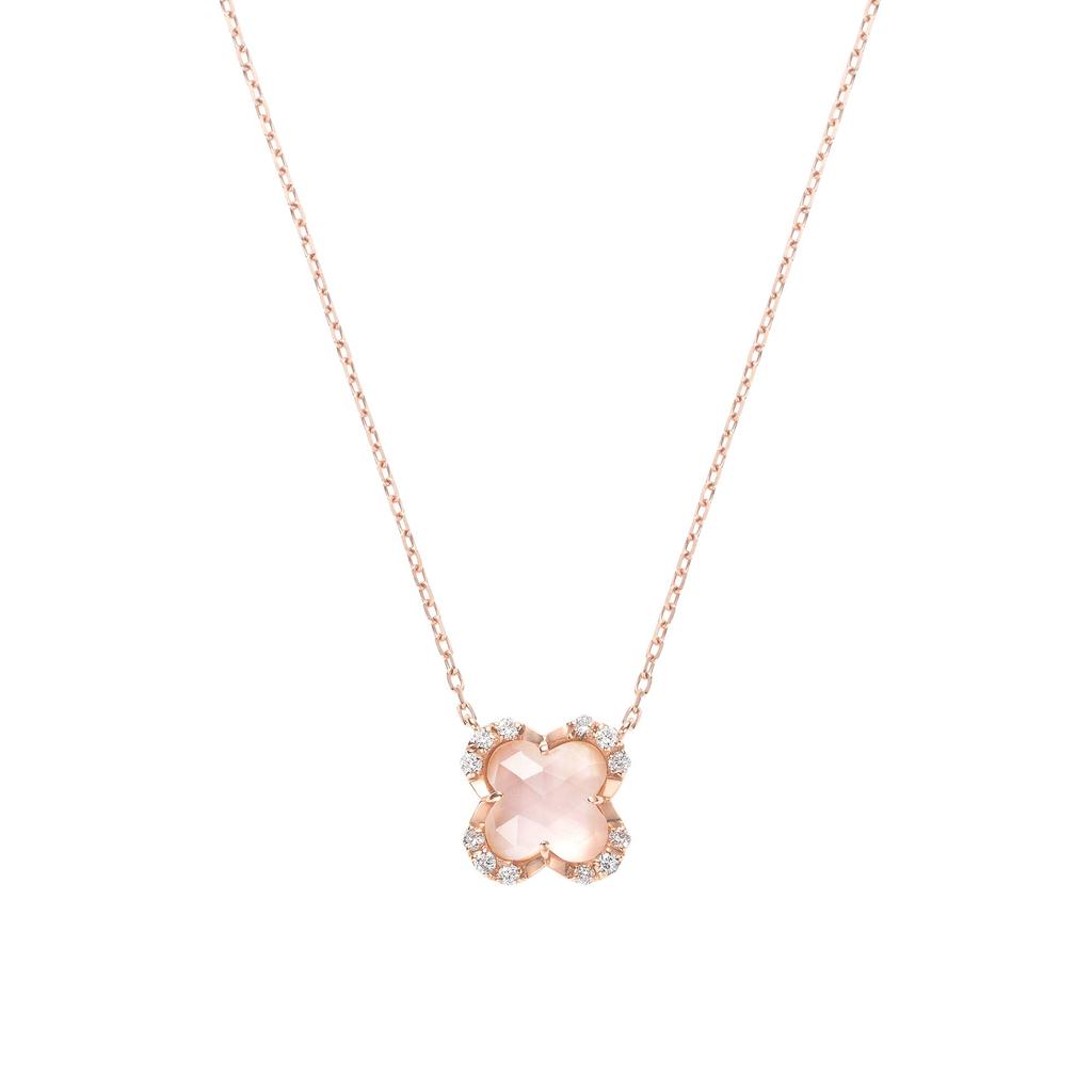 Necklace K18 Pink Cold Rose Quartz AGAN599040RQ [Vendome Aoyama] [Official]
