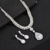 1Set  Bridal Jewelry Sets For Women Simple Earring Necklace Set Exquisite  Necklaces Earrings Set Gifts