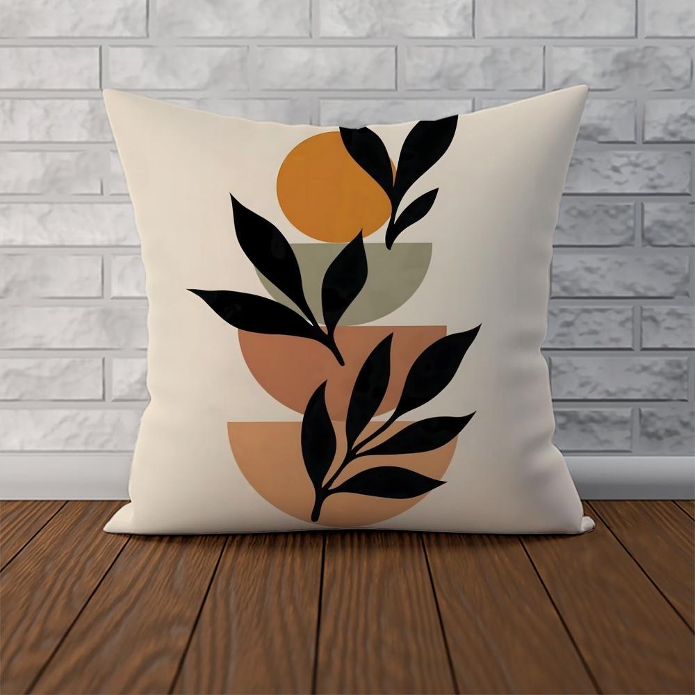 Trend Rustic Geometric Floral Pillow Case For Car Sofa Decorative Home Doublesided Print Plush Square Throw Pillow Cushion Cove