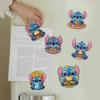 6Pcs DIY Diamond Painting Refrigerator Magnets, Disney Stitch, Cross-stitch Round Diamond Handicraft Home Decoration Gift