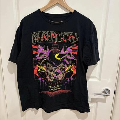 Summer BABYMETAL Australia World Tour Short Sleeve Black Color European American Y2k Cotton Alphabet Pattern Oversized T-Shirt