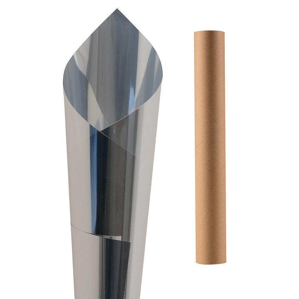 Metallic Silver 19% VLT PRIVACI Window Film Auto Mirror Film ANTI LOOK Car Side Window Tint Solar Foils Protection 50x300cm