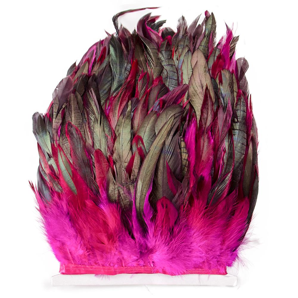 1Meters Fluffy Rooster Feathers Trims Fringe 10-18CM Chicken Feather Trim for Crafts Ribbon Plumas Wedding Clothing Decoration