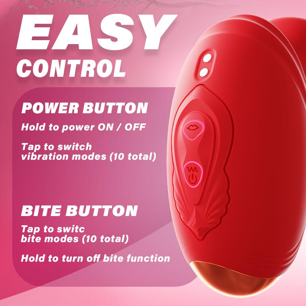 Rose Tongue Licking Vibrator with 10 Vibration Modes and 10 French Kissing Modes,Tongue Sex Toy Vibrator,Clitoral Vibrator for Women,Adult Sex Toys