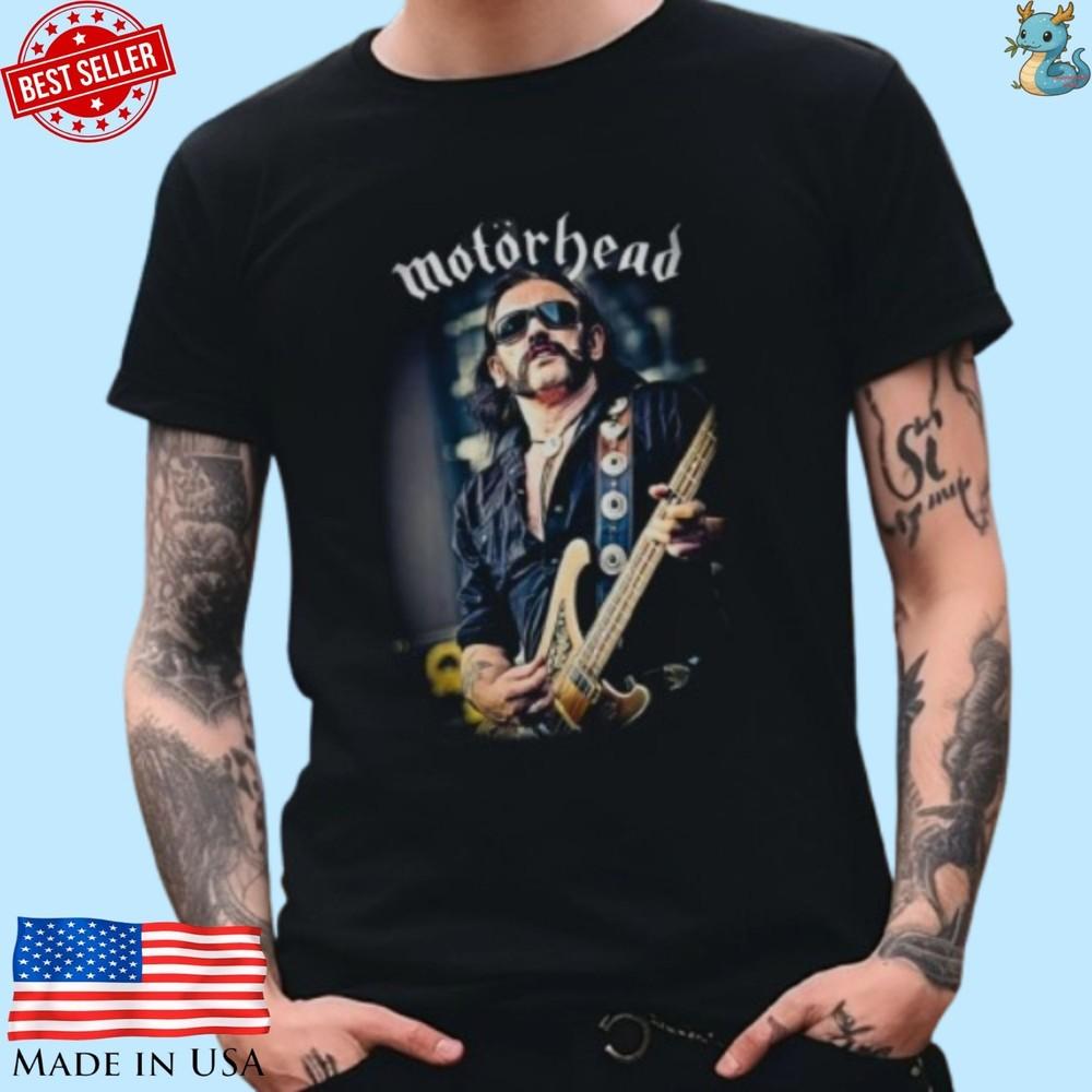Motörhead Лемми Килмистер Футболка Винтажная Рок-группа Футболка Хэви-метал Черная Унисекс Футболка XL