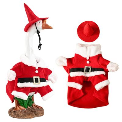 Christmas Porch Goose Outfits Red Skirt with Hat Outdoor Goose Xmas Costume