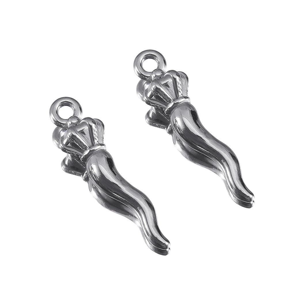 

2/10pcs In Europe And America Hot Selling Stainless Steel Irregular Chili Pendant For DIY Necklace Pendant Accessories Materials 2pcs